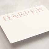 "Love-ly" - Personalized Stationery Cards in Blush by Lauren Chism - Detail