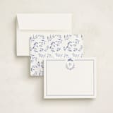 "Classic Baby Monogram" - Personalized Stationery Cards in Cobalt by Susan Brown - Assembled