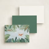 "Dinosaur Parade" - Personalized Stationery Cards in Lagoon by Joanna Griffin - Back of Card Options