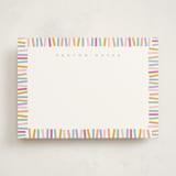 "Confetti border" - Personalized Stationery Cards in Rainbow by Creo Study - Front