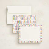 "Confetti border" - Personalized Stationery Cards in Rainbow by Creo Study - Assembled