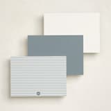 "Spring striped" - Personalized Stationery Cards in Water by Lea Delaveris - Back of Card Options