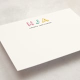 "Initial thoughts" - Personalized Stationery Cards in Bright by Inkblot Design - Detail