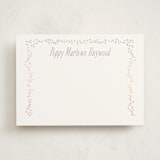 "tiny flora" - Personalized Stationery Cards in Purple Thistle by Kate Ross - Front