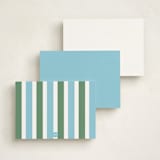 "Camp Colors" - Personalized Stationery Cards in Lake by Megan Davis - Back of Card Options