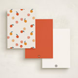 "Orange Sprigs" - Personalized Stationery Cards in Tangerine by Rebecca Smith - Back of Card Options