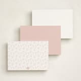 "In The Garden" - Personalized Stationery Cards in Rose by Elizabeth Bishop - Back of Card Options