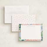 "In The Garden" - Personalized Stationery Cards in Rose by Elizabeth Bishop - Assembled
