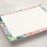 "In The Garden" - Personalized Stationery Cards in Rose by Elizabeth Bishop - Detail