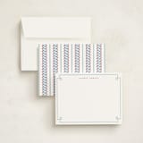 "Timeless Frame" - Personalized Stationery Cards in Frost by Alston Foster - Assembled