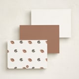 "Sportsy Football" - Personalized Stationery Cards in Ice by Teju Reval - Back of Card Options