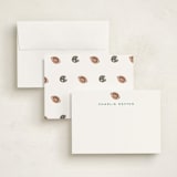 "Sportsy Football" - Personalized Stationery Cards in Ice by Teju Reval - Assembled