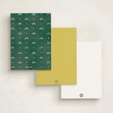"Coastal Drift" - Personalized Stationery Cards in Caribbean Citrus by Pixel and Hank - Back of Card Options