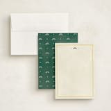 "Coastal Drift" - Personalized Stationery Cards in Caribbean Citrus by Pixel and Hank - Assembled