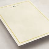 "Coastal Drift" - Personalized Stationery Cards in Caribbean Citrus by Pixel and Hank - Detail