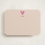 "Disney's Mickey Mouse Shimmer" - Personalized Stationery Cards in Blush by CDesignbychen - Front