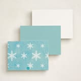 "Elsa's Snowflakes" - Personalized Stationery Cards in Frost by Holly Whitcomb - Back of Card Options