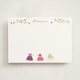 "Princess Party" - Personalized Stationery Cards in Silk by JeAnna Casper - Front