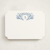 "leafy letter" - Personalized Stationery Cards in Sky by Jen Owens - Front
