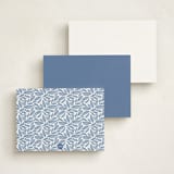"leafy letter" - Personalized Stationery Cards in Sky by Jen Owens - Back of Card Options