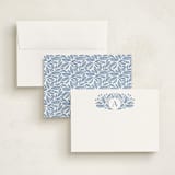 "leafy letter" - Personalized Stationery Cards in Sky by Jen Owens - Assembled