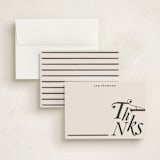 "Thanks" - Personalized Stationery Cards in Coal by Sumak Studio - Assembled