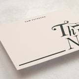 "Thanks" - Personalized Stationery Cards in Coal by Sumak Studio - Detail