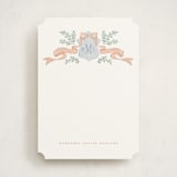 "Ribbon Monogram" - Personalized Stationery Cards in Rosette by Laura Hankins - Front