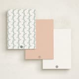 "Ribbon Monogram" - Personalized Stationery Cards in Rosette by Laura Hankins - Back of Card Options
