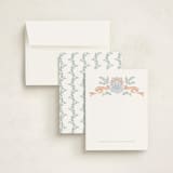 "Ribbon Monogram" - Personalized Stationery Cards in Rosette by Laura Hankins - Assembled