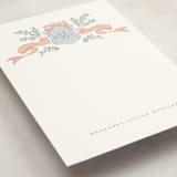 "Ribbon Monogram" - Personalized Stationery Cards in Rosette by Laura Hankins - Detail