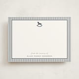 "Classic Horse" - Personalized Stationery Cards in Navy by Emily Betts - Front