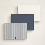 "Classic Horse" - Personalized Stationery Cards in Navy by Emily Betts - Back of Card Options