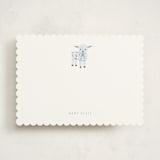 "Lil' Lamb" - Personalized Stationery Cards in Pale Blue by mo kelley - Front