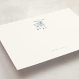 "Lil' Lamb" - Personalized Stationery Cards in Pale Blue by mo kelley - Detail