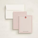 "strawberry" - Personalized Stationery Cards in Candy by Summer Winkelman - Assembled
