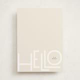 "Hello" - Personalized Stationery Cards in Champagne by Up Up Creative - Front