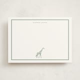 "Safari Giraffe" - Personalized Stationery Cards in Palm by Jenna Holcomb - Front