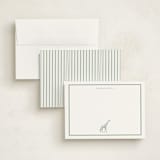 "Safari Giraffe" - Personalized Stationery Cards in Palm by Jenna Holcomb - Assembled