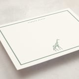 "Safari Giraffe" - Personalized Stationery Cards in Palm by Jenna Holcomb - Detail