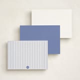 "Coastal Toile" - Personalized Stationery Cards in Periwinkle by Jenna Holcomb - Back of Card Options