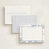"Coastal Toile" - Personalized Stationery Cards in Periwinkle by Jenna Holcomb - Assembled