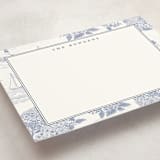"Coastal Toile" - Personalized Stationery Cards in Periwinkle by Jenna Holcomb - Detail