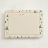 "Ski Time" - Personalized Stationery Cards in Sage by Jen Ramsey - Front