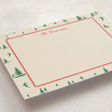 "Ski Time" - Personalized Stationery Cards in Sage by Jen Ramsey - Detail