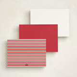 "Sweet Peppermint Frame" - Personalized Stationery Cards in Candy Cane by Alston Foster - Back of Card Options