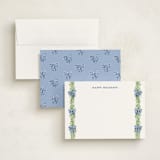 "Plaid bows" - Personalized Stationery Cards in Frosted by Sarah Knight - Assembled