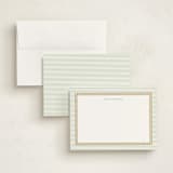 "Woven Pine" - Personalized Stationery Cards in Pine by Bayberry Kate - Assembled