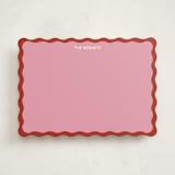 "Color Wave" - Personalized Stationery Cards in Raspberry by Helena Vitto - Front