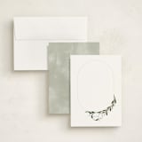 "Cameo" - Personalized Stationery Cards in Sage by Erin L. Wilson - Assembled